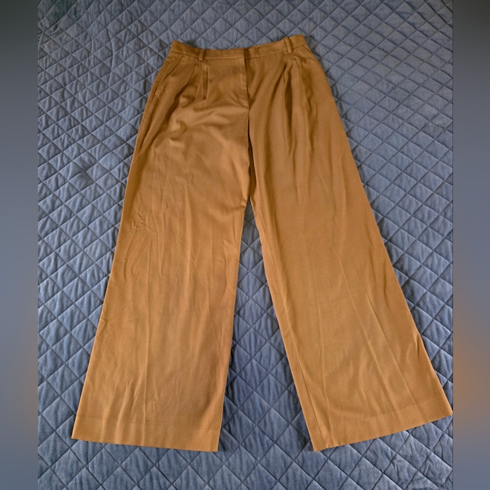Womens Zara Wide Leg Brown Trousers XL